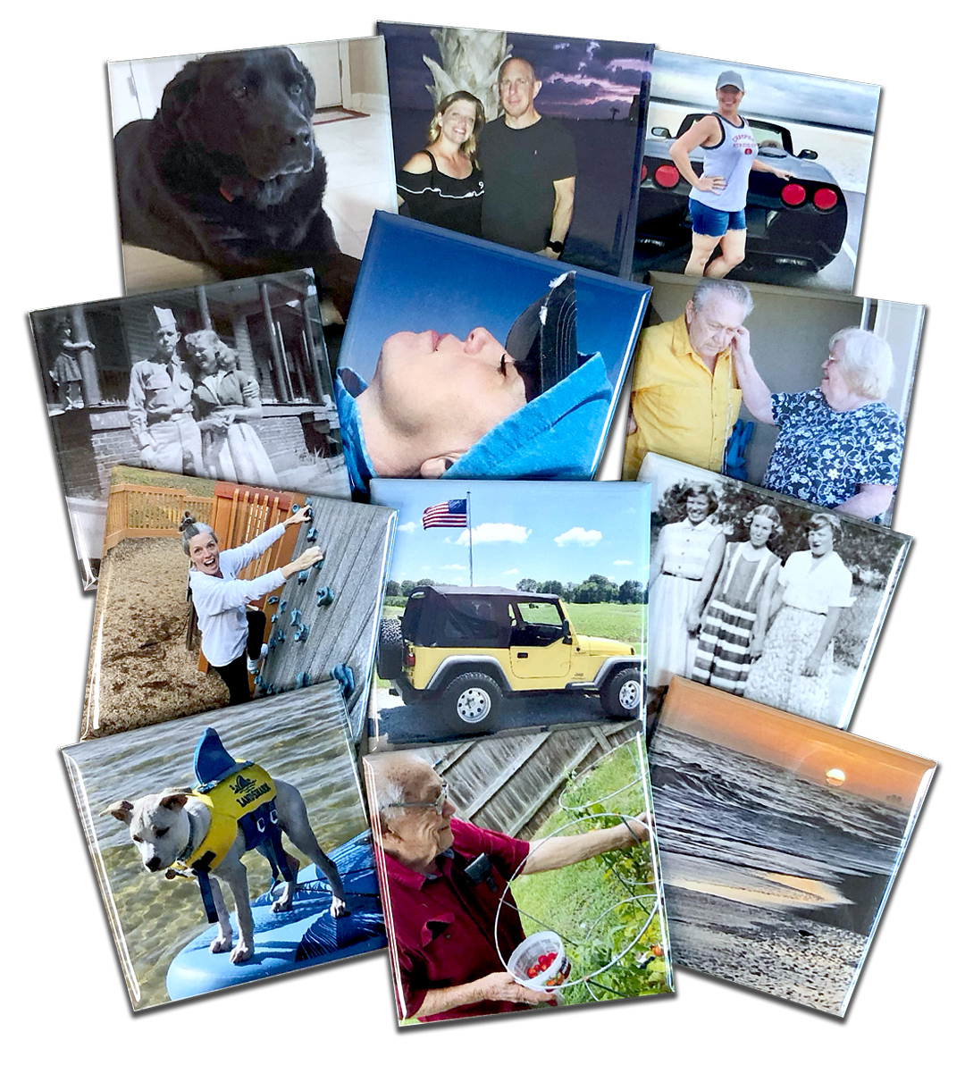 12 - 2"x2" Custom Photo Magnets