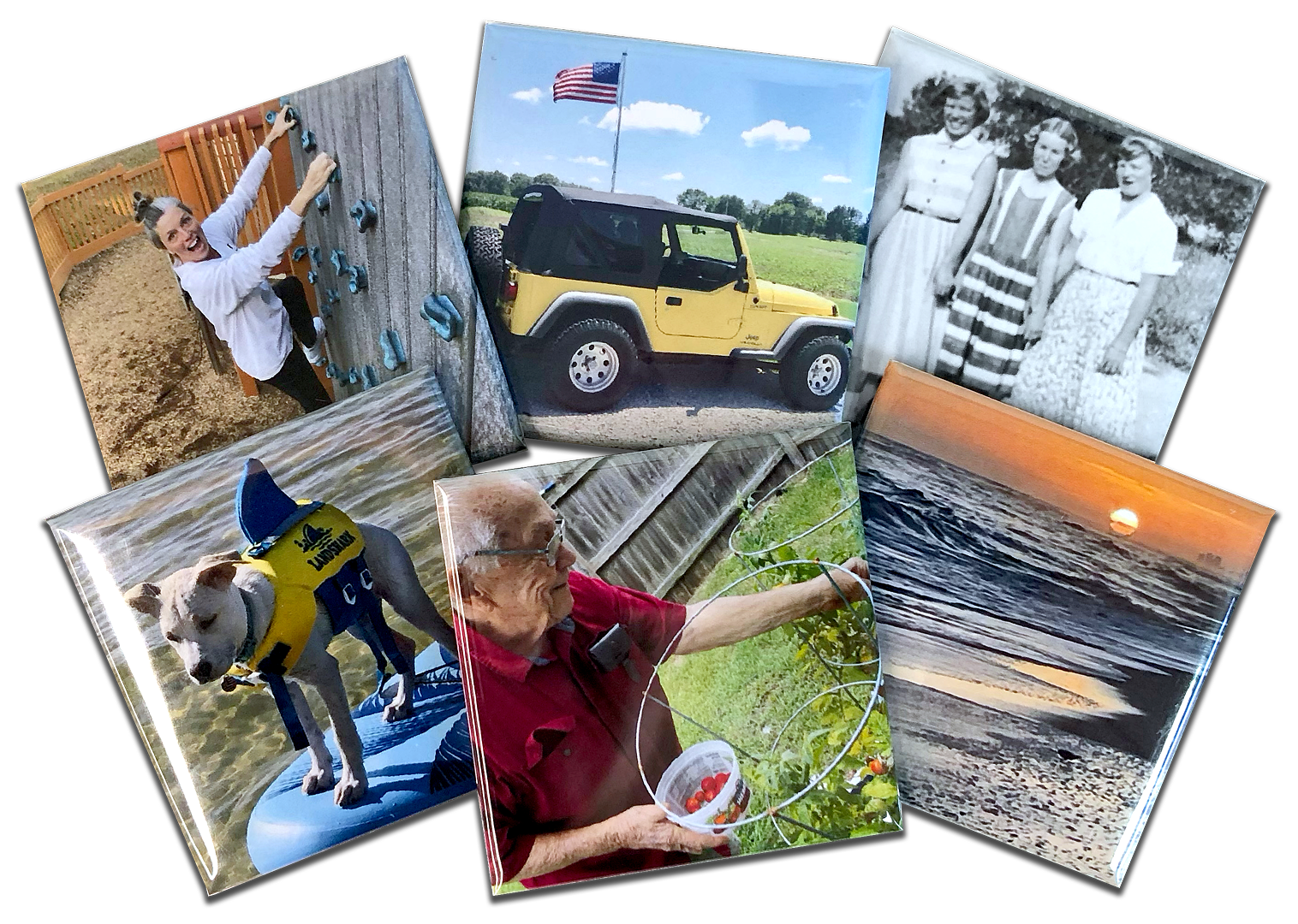 6 - 2"x2" Custom Photo Magnets